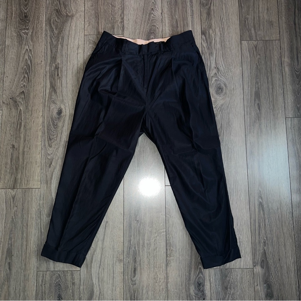 COS Women’s Dark Blue Dress Cropped Trousers Navy Pants